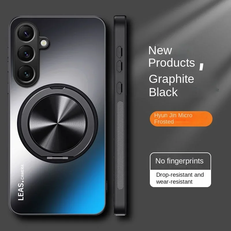 Hard Matte With Ring Magnetic Case For Samsung - Image 7