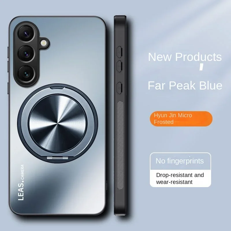 Hard Matte With Ring Magnetic Case For Samsung - Image 8