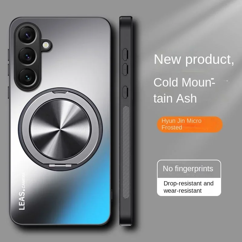 Hard Matte With Ring Magnetic Case For Samsung - Image 9