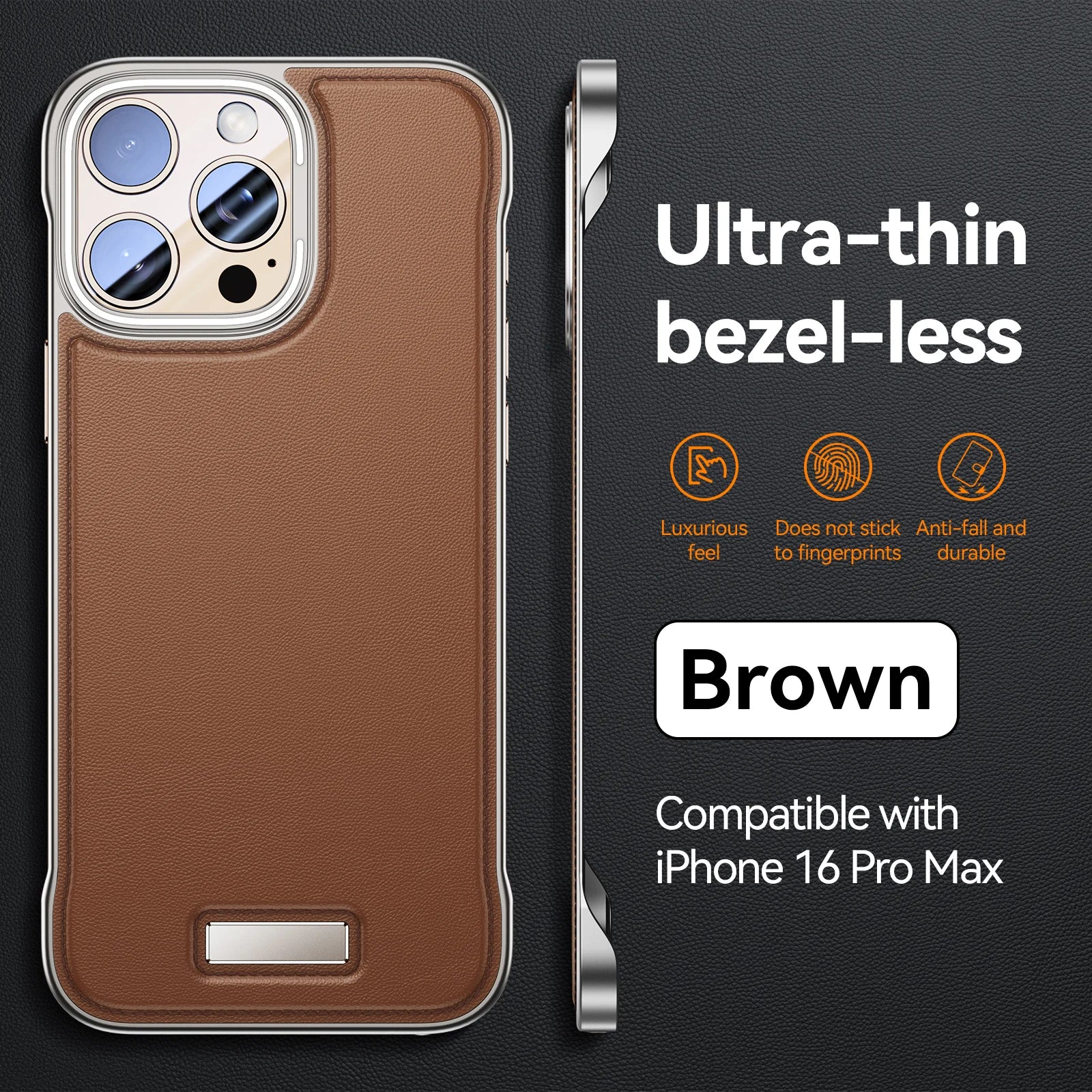 Luxury Shockproof No Borders Leather Case For iPhone - Image 10