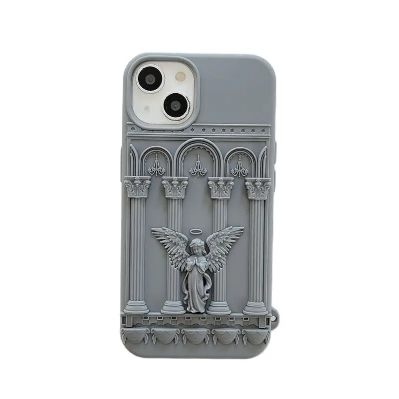 3D Classical Art Angel Statue Soft Silicone Shockproof Case For iPhone - Image 6