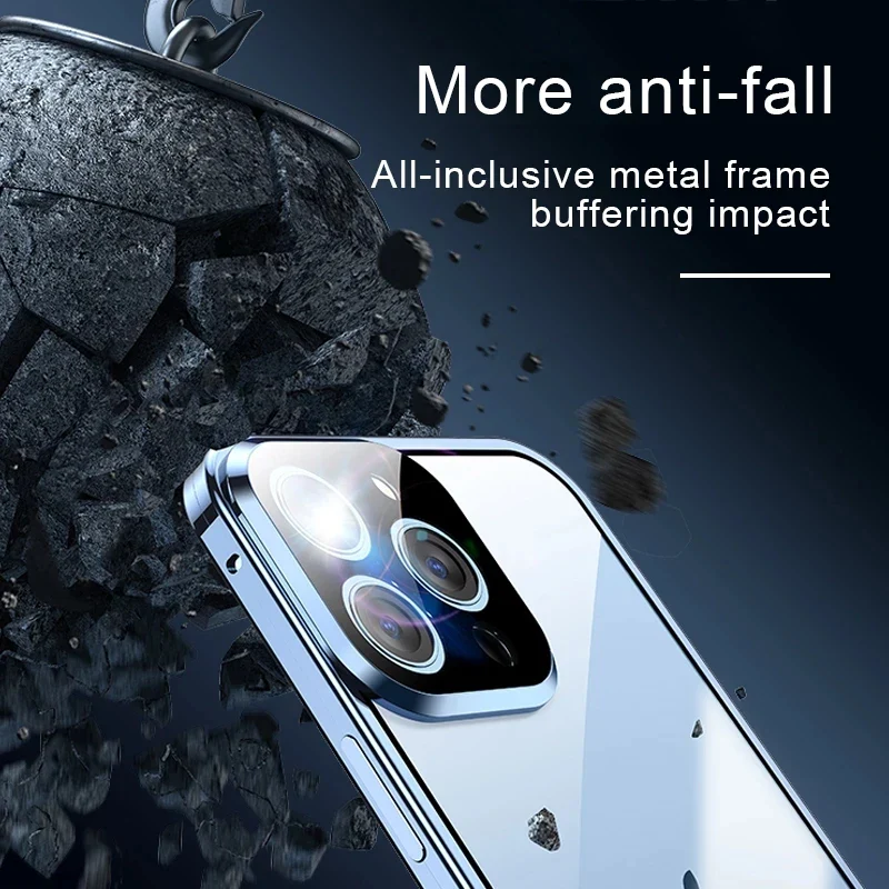 360°Full Protection Metal Magnetic Snap Lock Phone Case - Image 6