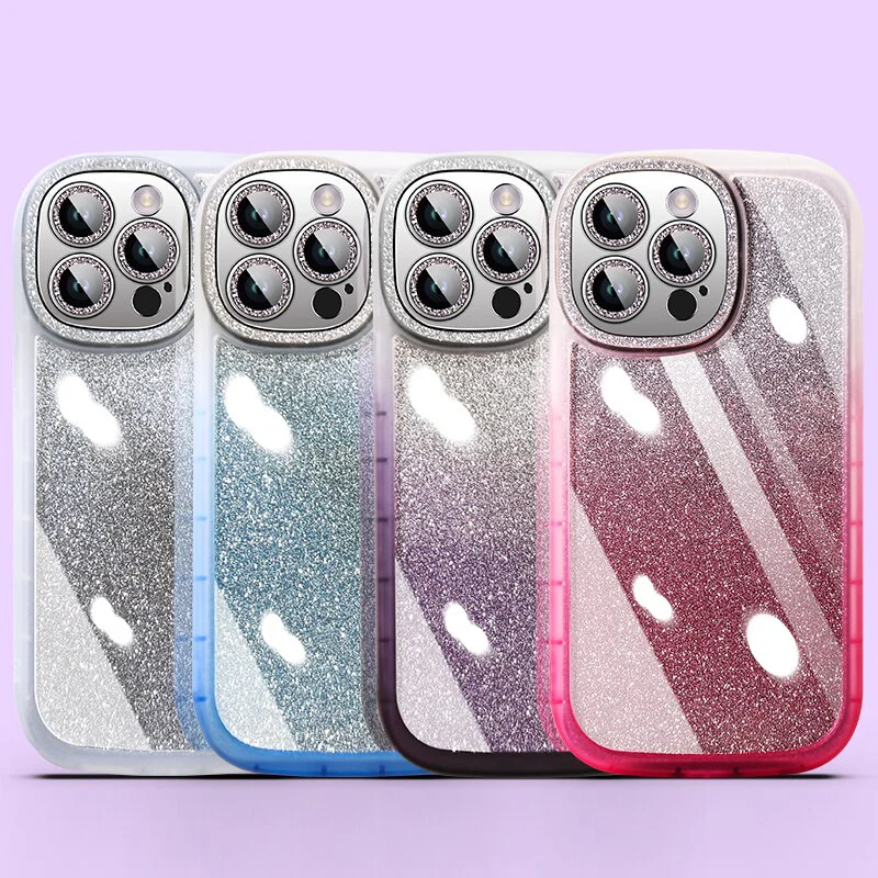 Transparent Glitter Clear Silicon Case For iPhone - Image 5