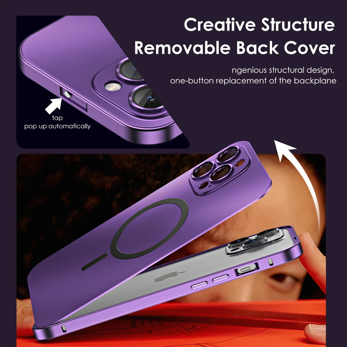 Magnetic Metal Frame Case For iPhone - Image 3