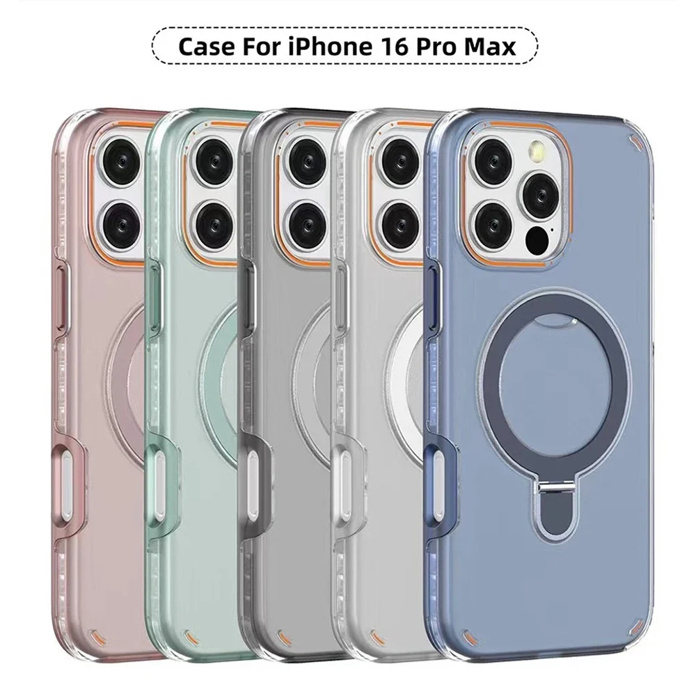 Luxury Magnetic Stand Two-Layer Protection Case For iPhone - Image 3