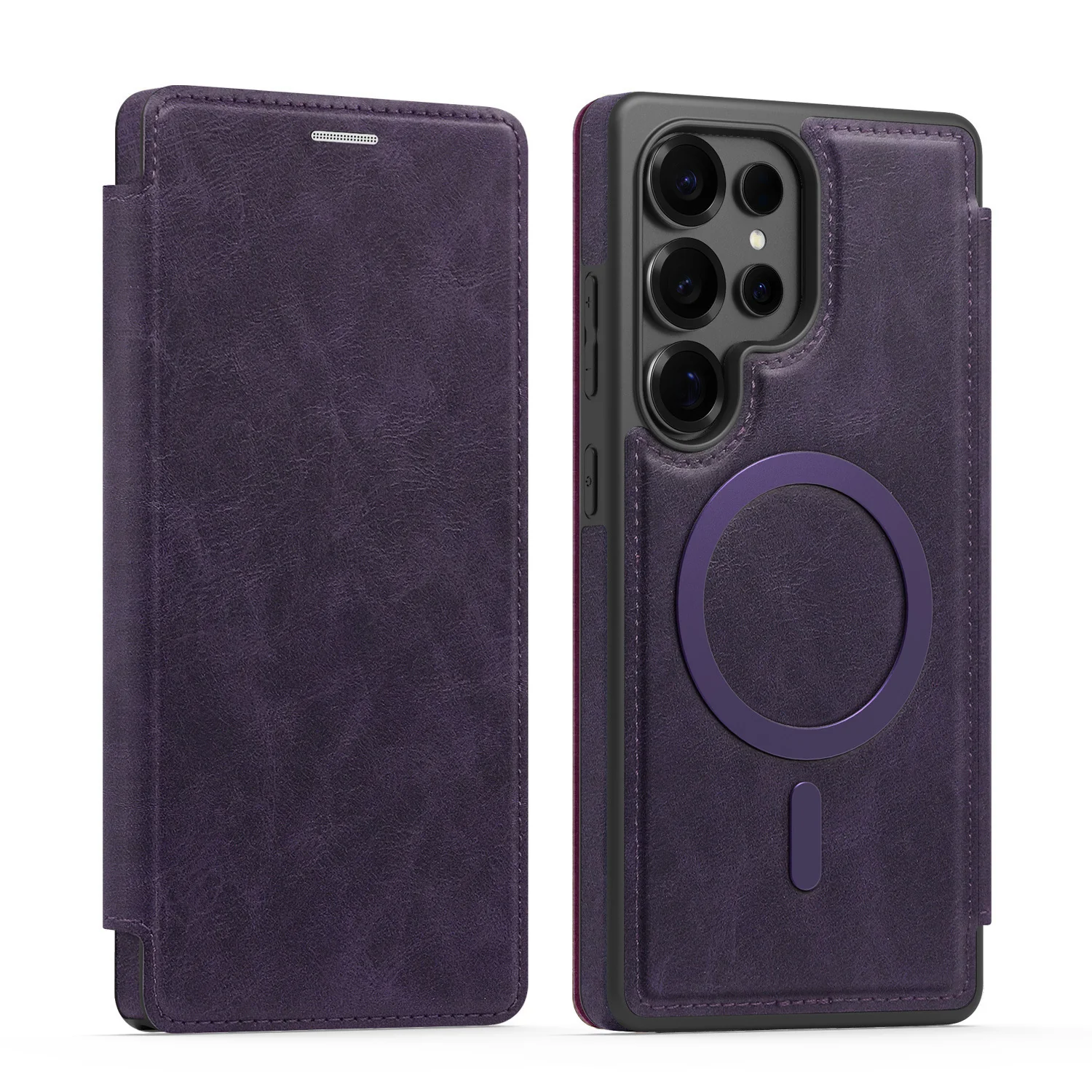 RFID Magsafe Magnetic Flip Wallet Case for Samsung - Image 6