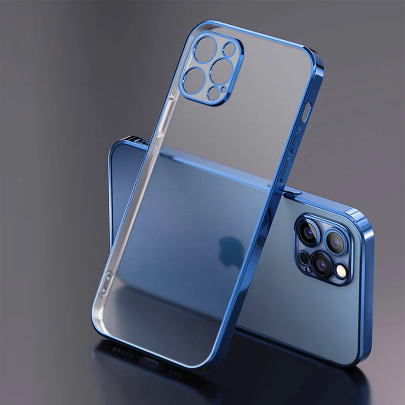 Square Plating Frame Transparent Case For iPhone - Image 12