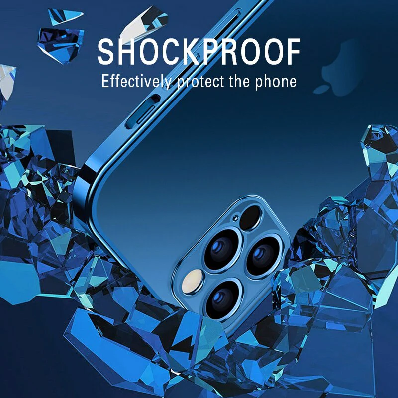 Square Plating Frame Transparent Case For iPhone - Image 5