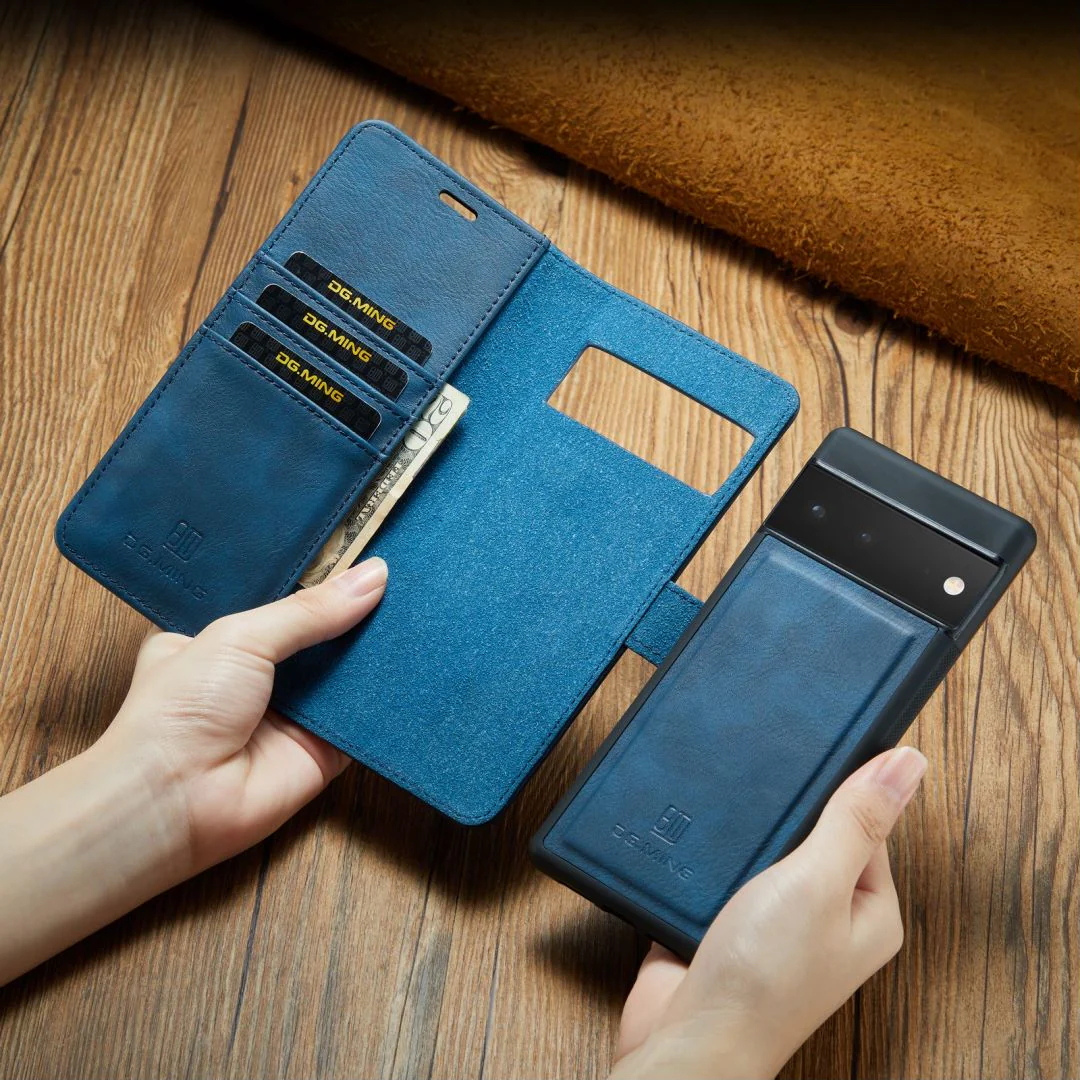2 in 1 Detachable Flip Leather Case For Google Pixel - Image 12