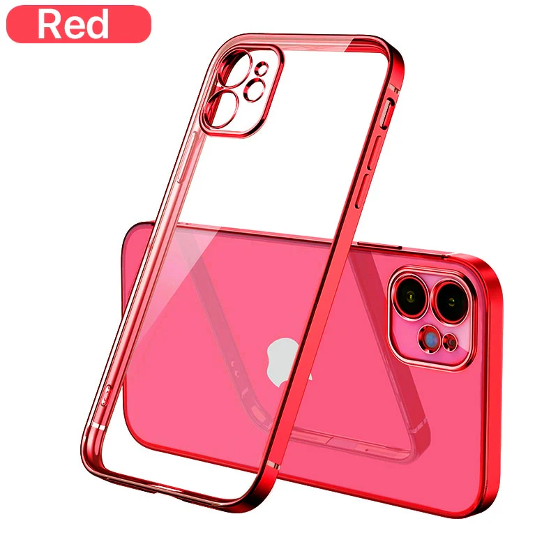 Square Silicone Transparent Case for iPhone - Image 10