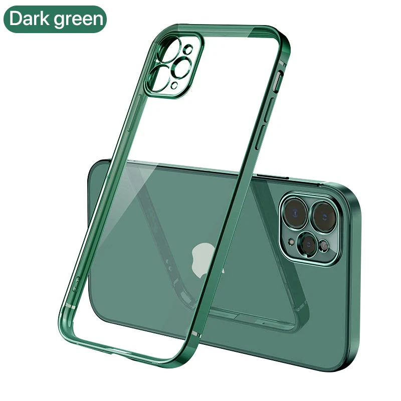 Square Silicone Transparent Case for iPhone - Image 11