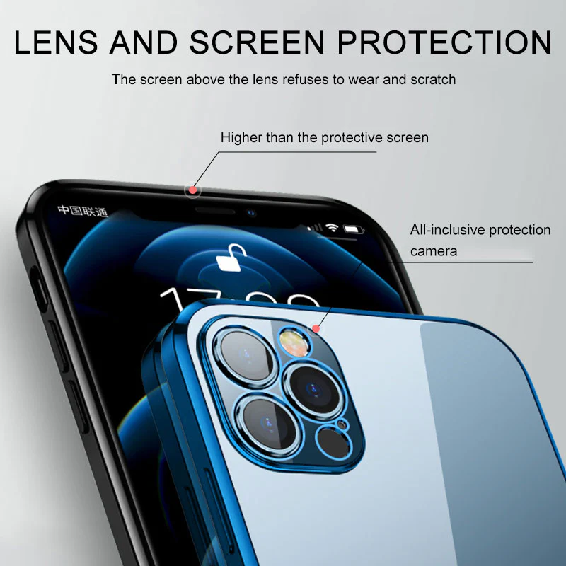 Square Silicone Transparent Case for iPhone - Image 3