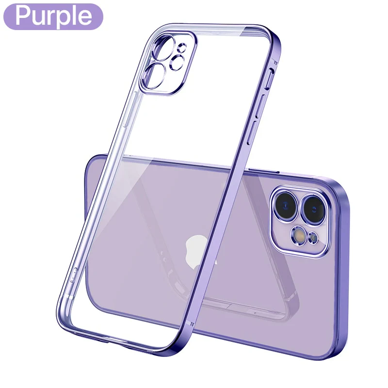 Square Silicone Transparent Case for iPhone - Image 8