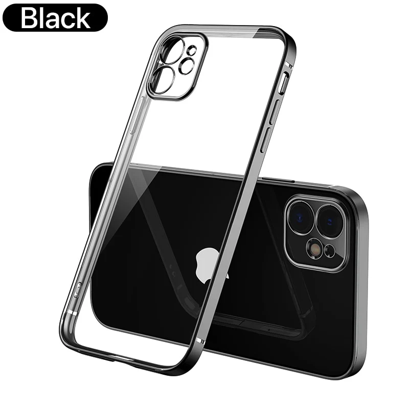 Square Silicone Transparent Case for iPhone - Image 9