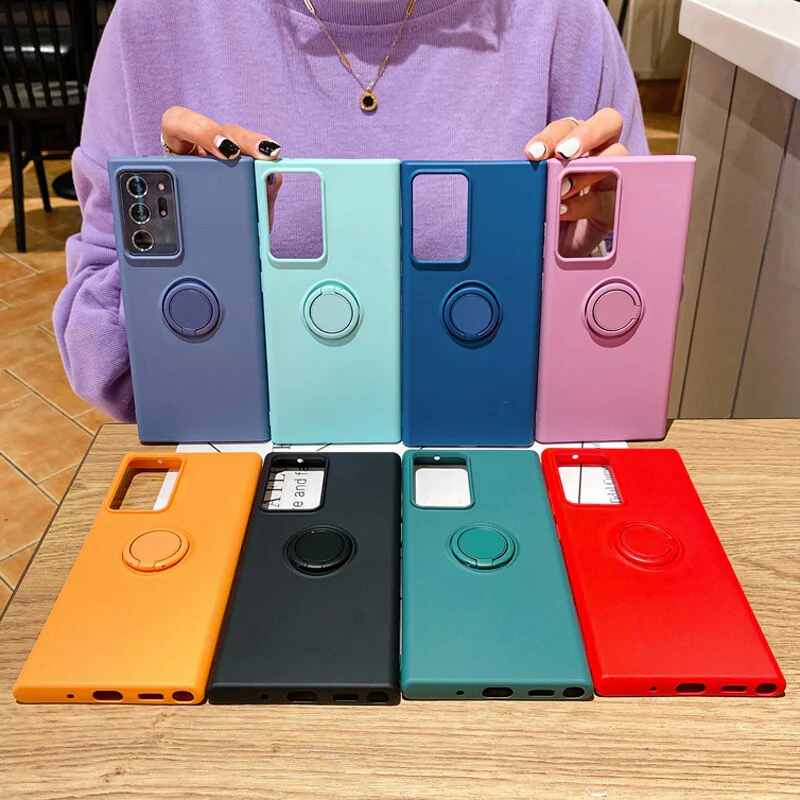 Soft Silicone Ring Stand Case For Samsung - Image 5