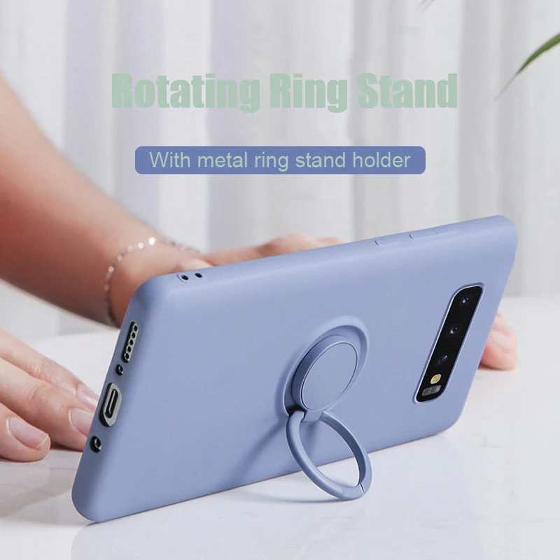 Soft Silicone Ring Stand Case For Samsung - Image 6